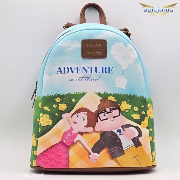 disney mini backpack up Loungefly 15th Anniversary Spirit of Adventure With embroidered and debossed detailing Loungefly Disney Pixar Up Carl